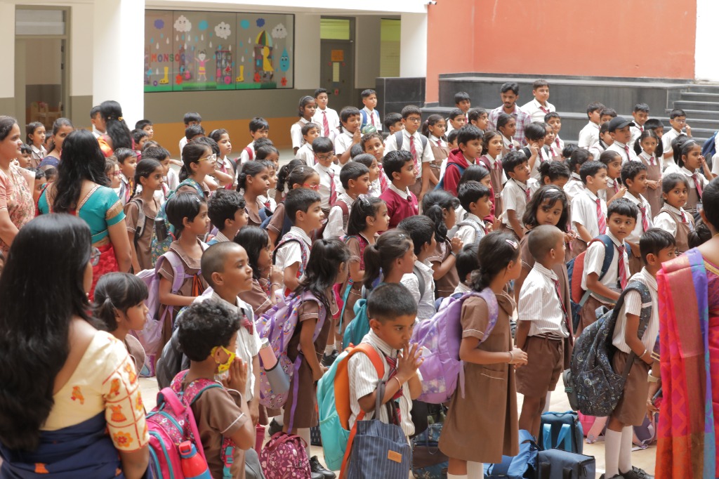 Morning Assembly and Student Gathering at NPS Hopefarm